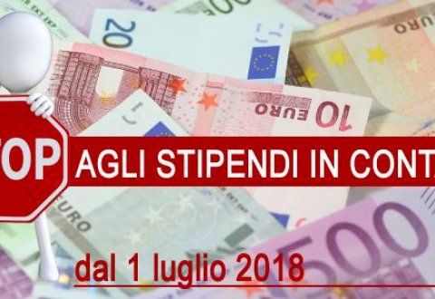 DAL 1° LUGLIO STOP ALLE RETRIBUZIONI IN CONTANTI DAL 1° LUGLIO STOP ALLE RETRIBUZIONI IN CONTANTI