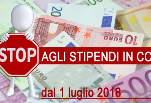 DAL 1° LUGLIO STOP ALLE RETRIBUZIONI IN CONTANTI